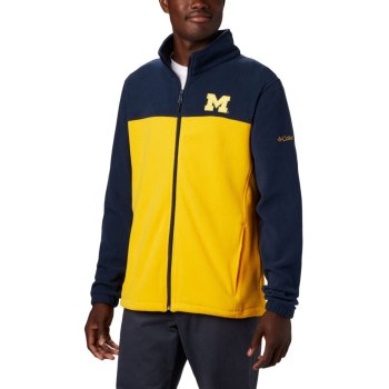 Columbia Muške Jakne - Collegiate Flanker III Fleece - Michigan Tamnoplave Žute | JQIS-63189